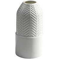 Industreal VASE TISSE jarrón en porcelana blanca esmaltada